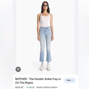 MOTHER Hustler Ankle Fray Jeans